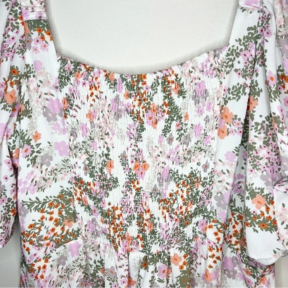 Rebecca Minkoff Floral Short Sleeve Mini Dress Size XL - Picture 9 of 11
